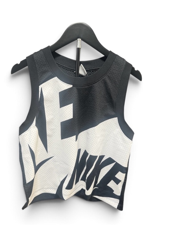 Nike Tops - Nike Black & White Kids Graphic Mesh Crop Tank